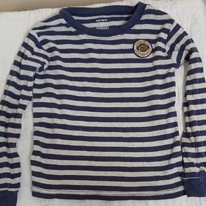 Carter's Navy and White Striped Kids Shirt